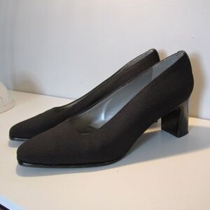 Stuart Weitzman Black Ballerina Pumps, Size 8.5C